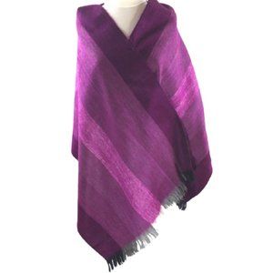 NWOT Shawl Wrap Burgundy/Magenta/Pink Striped
